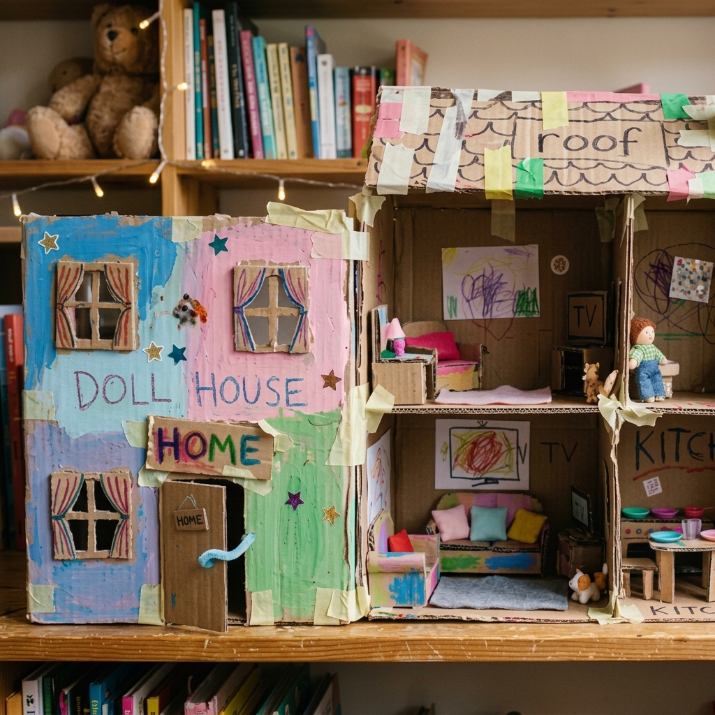 Creative Miniature Cardboard Dollhouse