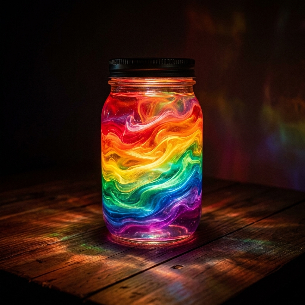 Créer un arc-en-ciel dans un verre d'eau