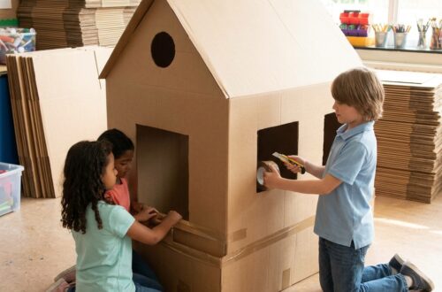 DIY Cardboard Playhouse