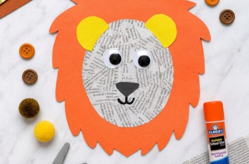 Fabriquer un Lion en Papier Déchiré