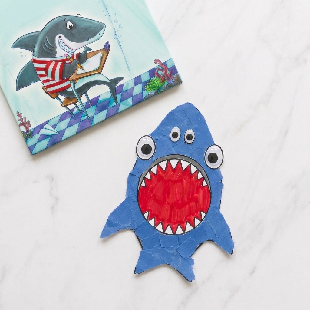 Fabriquer un requin en papier déchiré