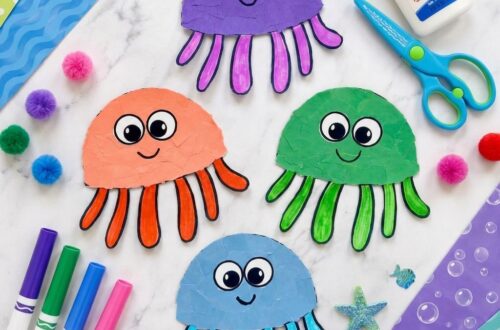 Fabriquer une Méduse en Papier Déchiré