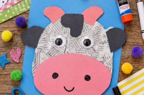 Fabriquer une Vache en Papier Déchiré Une Activité Créative et Ludique pour les Enfants