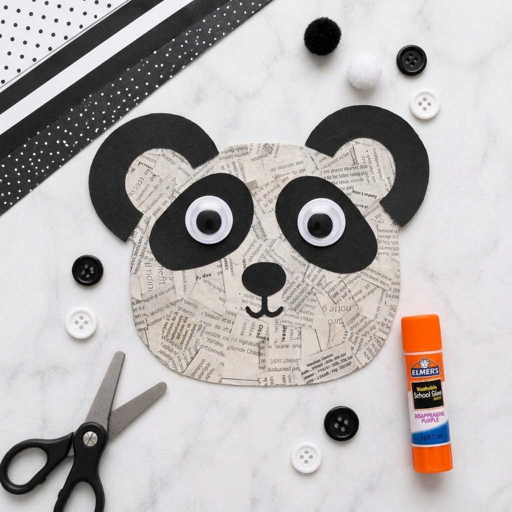 How to Make a Torn Paper Panda