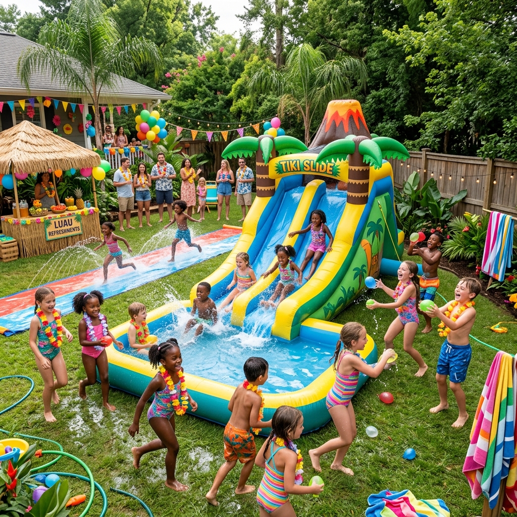 Idées de fêtes aquatiques dans le jardin qui amuseront les enfants