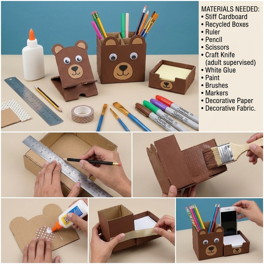 La fabrication d'une trousse en carton