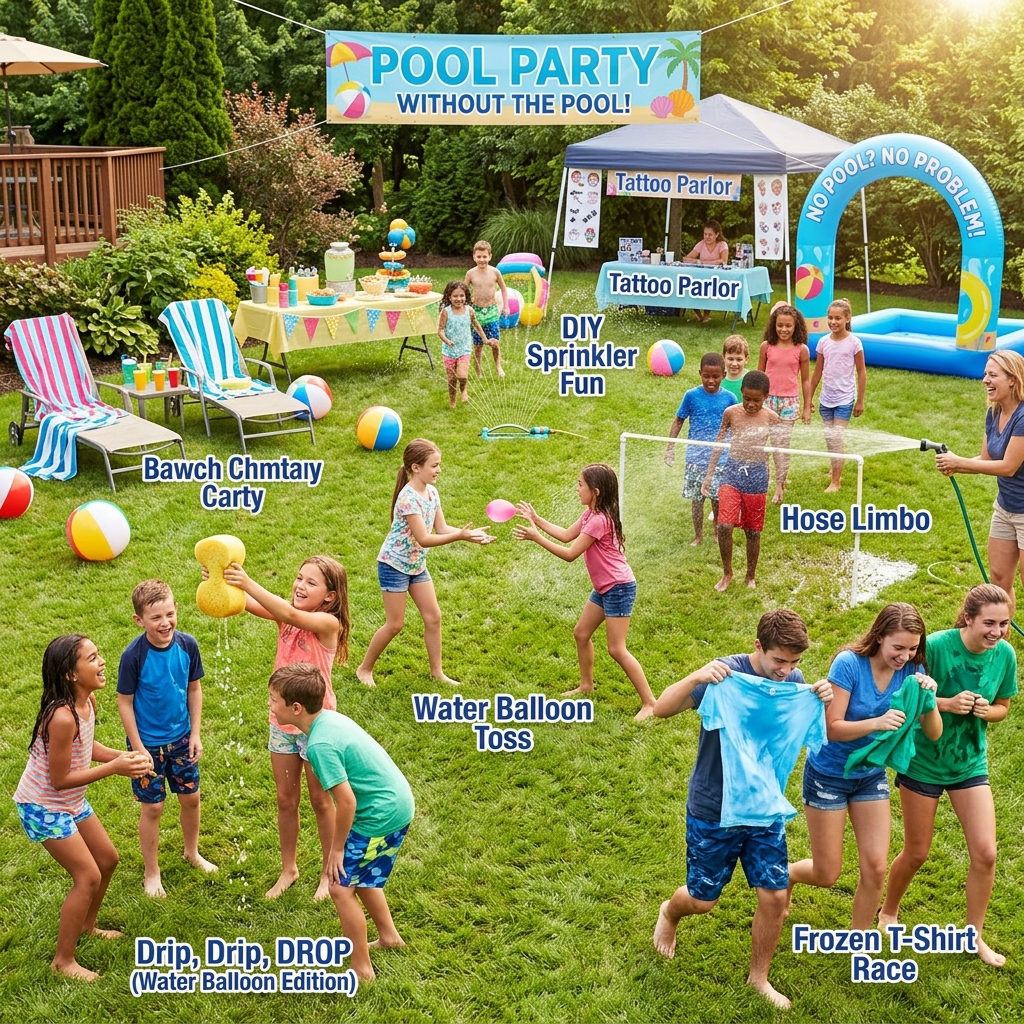 Les étapes pour nettoyer les jeux de fête aquatique sans piscine