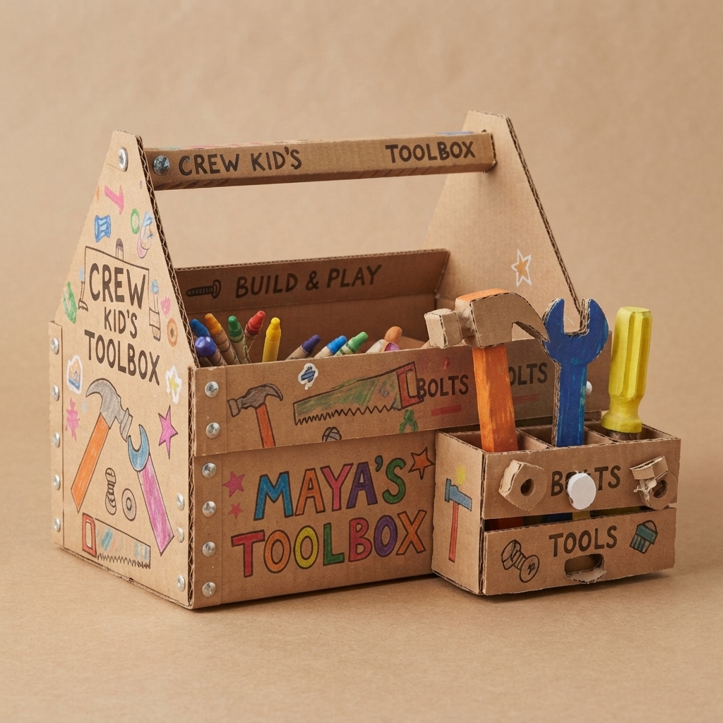 boîte à outils en carton