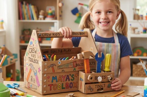 boîte à outils en carton