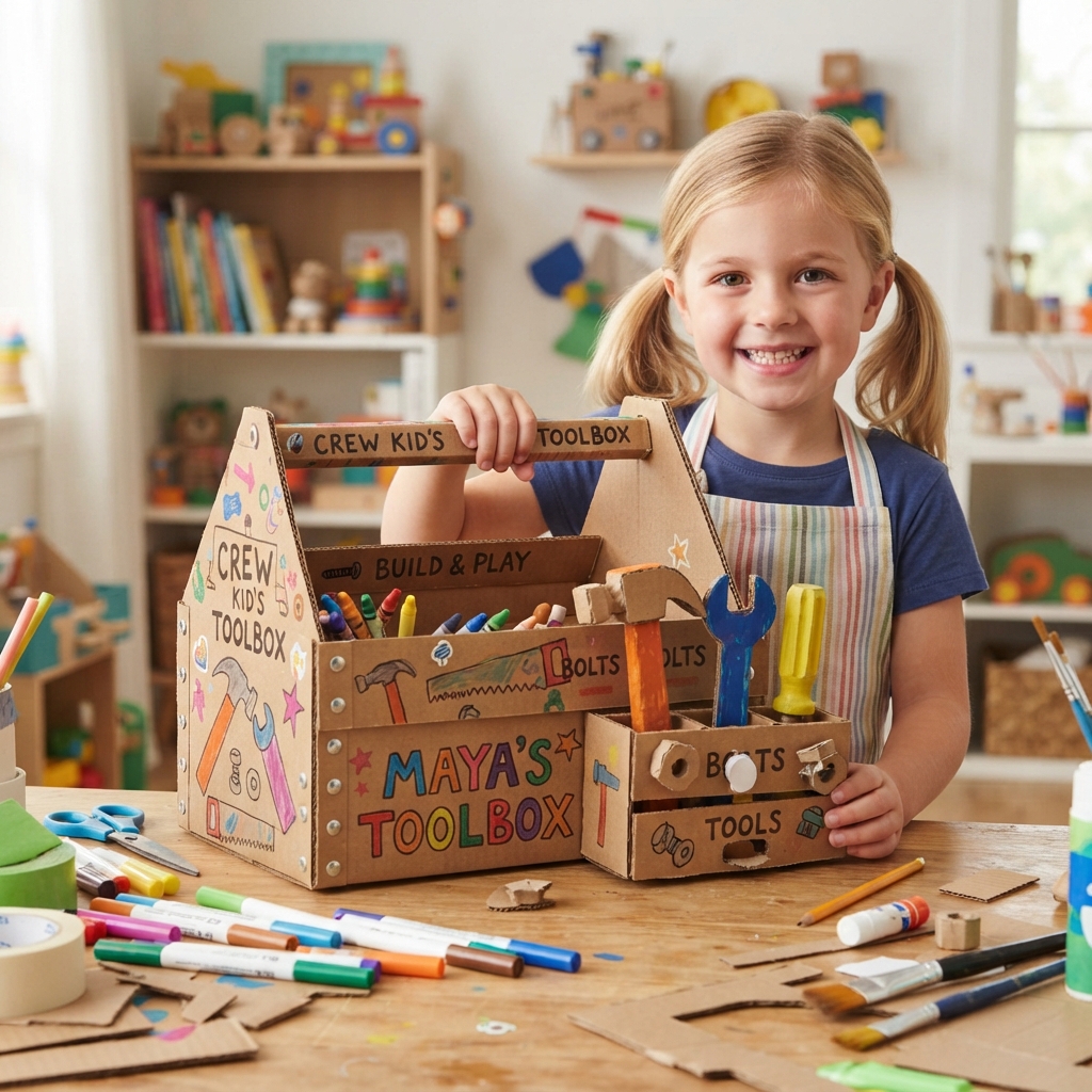 boîte à outils en carton