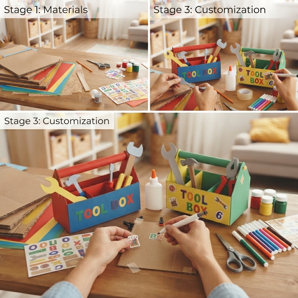 boîte à outils en papier