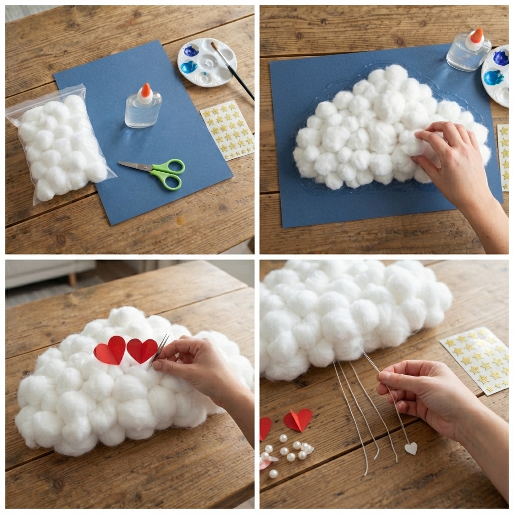 les nuages de boules de coton