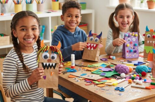 poupées monstres à partir de sacs en papier