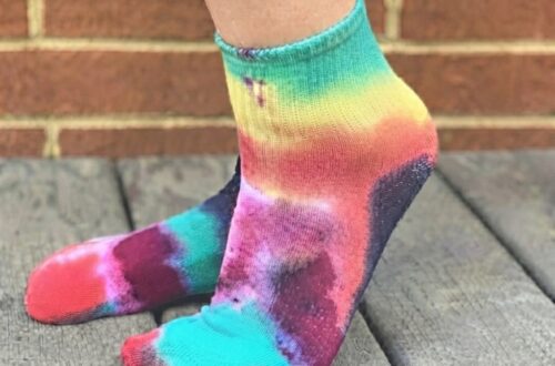 projet de fabrication de chaussettes tie-dye