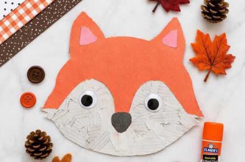 renard en papier déchiré