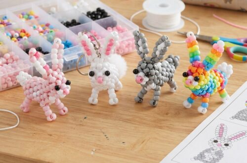 A Rabbit Made with Beads for Children