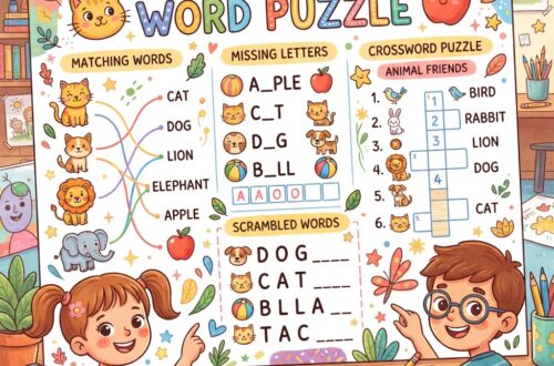 A cartoon word puzzle