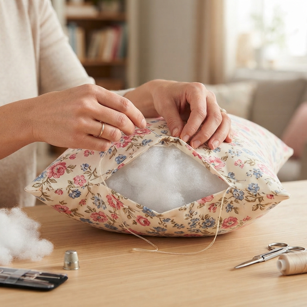 Comment coudre un coussin décoratif à la main