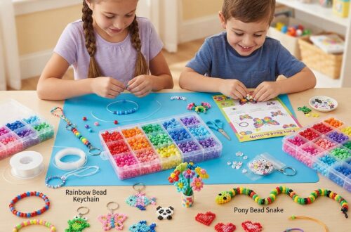 Easy Crafts for Children Using Pony Beads