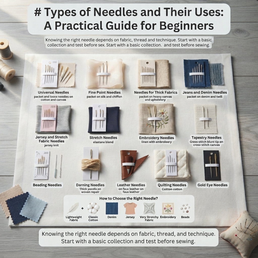 Les types d’aiguilles et leurs usages