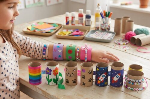 Toilet Paper Roll Bracelets for Children
